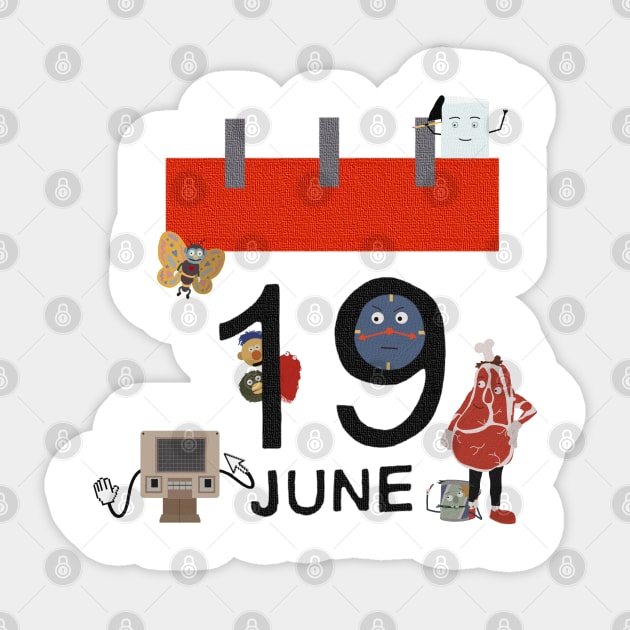 19 June Day! Sticker by Manoss